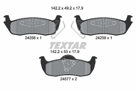 TEXTAR - 2425801-TET - Brake Pad Set, disc brake