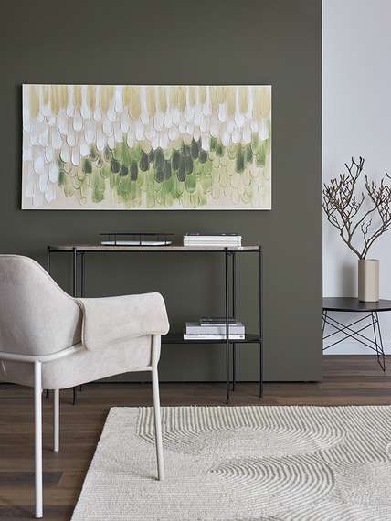 Панно декоративное с ручной росписью by feel, 140х70 см, хаки