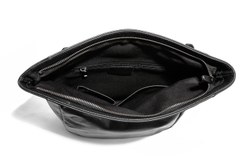 Ace Paul Vegetable Tanned Cow Leather Messenger Bag Fixed Gear Bike Shoulder Bag Crossbody Bag Large Size Unisex Black