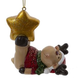 GAEM Фигурка декоративная подвесная "Олень", L4,5 W3 H8 см, 4в.