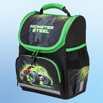 Ранец ПИФАГОР BASIC, с эргономичной спинкой, "Monster steel", 35х28х18 см, 270686