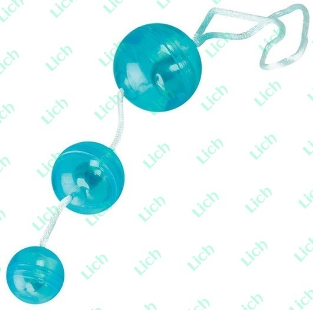 Три голубых вагинальных шарика