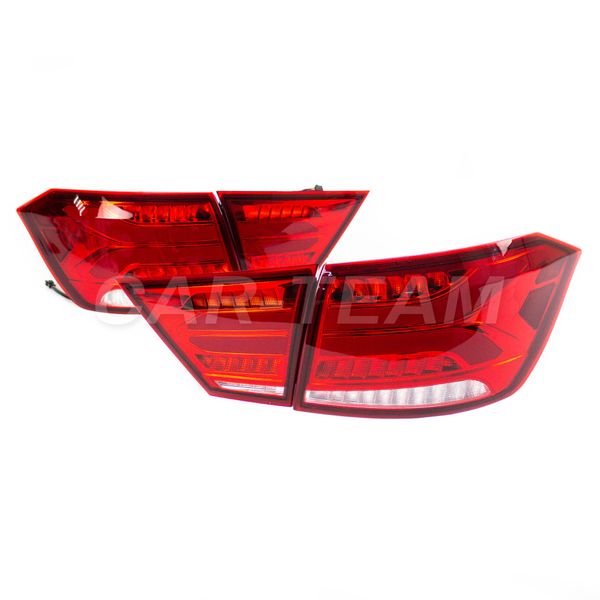 Задние фонари Лада Веста светодиодные в стиле Mercedes AMG, красные