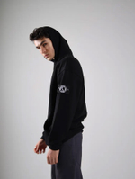 Худи с патчем черный Город Горький мужское