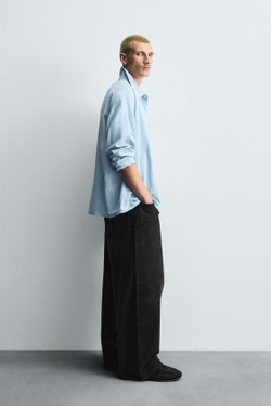 ZARA ДЖИНСЫ BAGGY FIT, УГОЛЬНЫЙ