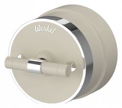 Выключатель одноклавишный с корпусом Werkel Vintage (слоновая кость матовый/хром) W5812055