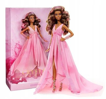 Кукла Mattel Barbie Signature Gold Label Crystal Fantasy Rose - Коллекционная кукла в розовом шифоновом платье - Барби HCB95