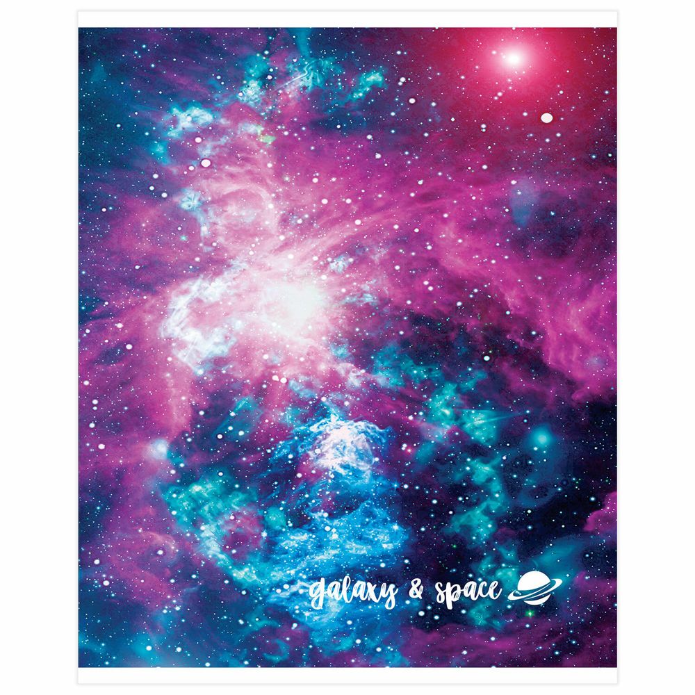 Тетрадь А5, 96 л., BRAUBERG ЭКО, клетка, обложка картон, КОСМОС, 403059, 5шт