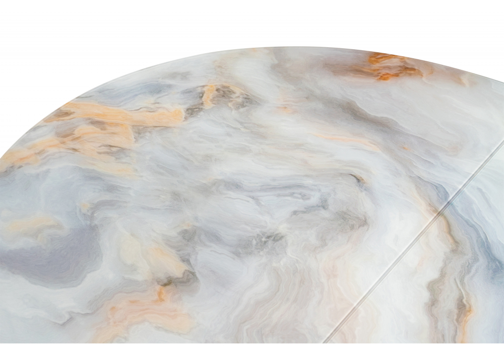 Стол стеклянный Woodville Кловис кианит, белый