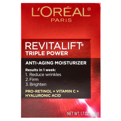 L'Oréal, Revitalift Triple Power, антивозрастное увлажняющее средство, 48 г (1,7 унции)