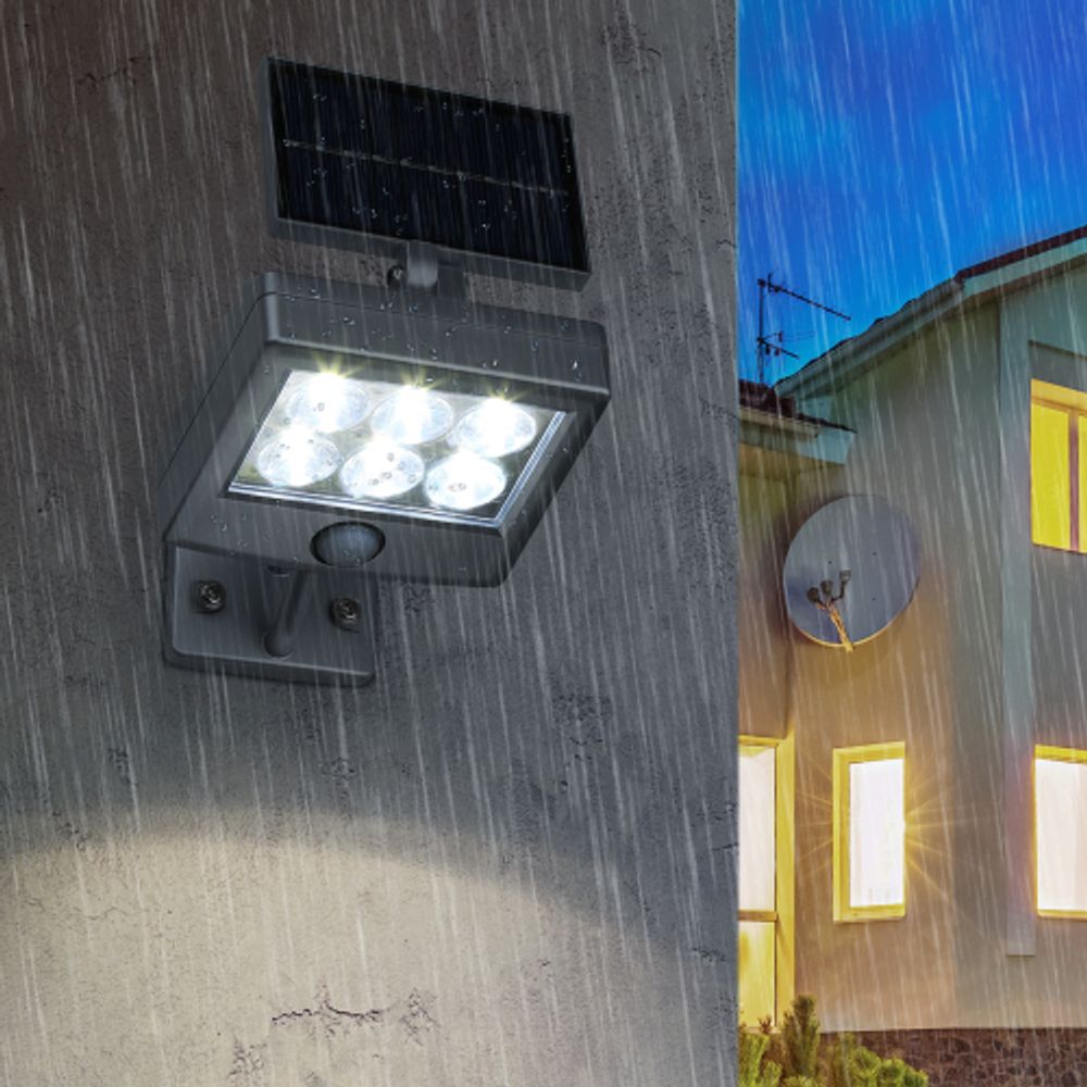 ERAFS048-08 ЭРА Прожектор с датчиком движения, на солнечной батарее, 6LED, 150 lm