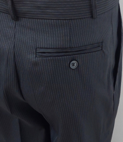 Брюки мужские серые темно-серые классические классика теплые шерстяные полушерсть костюмные офисные строгие деловые прямые 46 размер полосатые в полоску