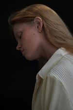 Моносерьга Small Click, позолота