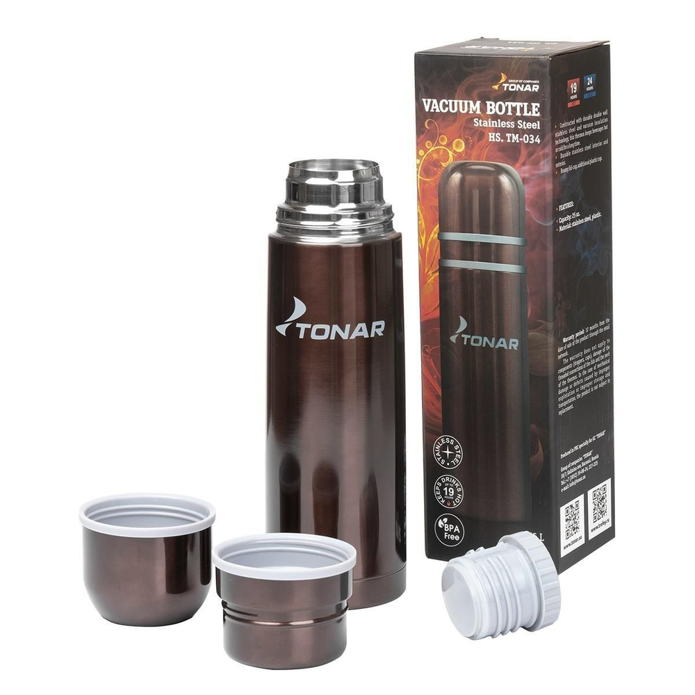 Термос (HS.TM-040) 1200ML черный (2 крышки-кружки)