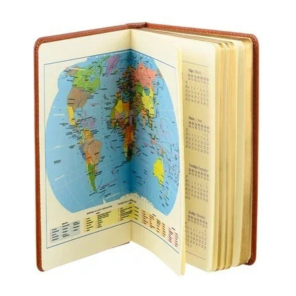 Ежедневник Basir, формат А5, материал-кожезаменитель, микс цветов, 192 листа, размер 15*21 см