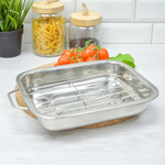 Форма для запекания 26см с решетой-гриль, нерж