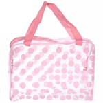 Косметичка прозрачная «Adventure - Peas», круги, цвет розовый, 16*23*9