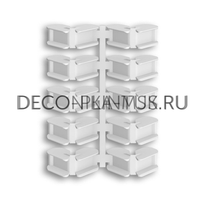 Соединитель плинтуса Дюра угловой- 001 Белый (в наборе 10шт на 5 угловых соединений)