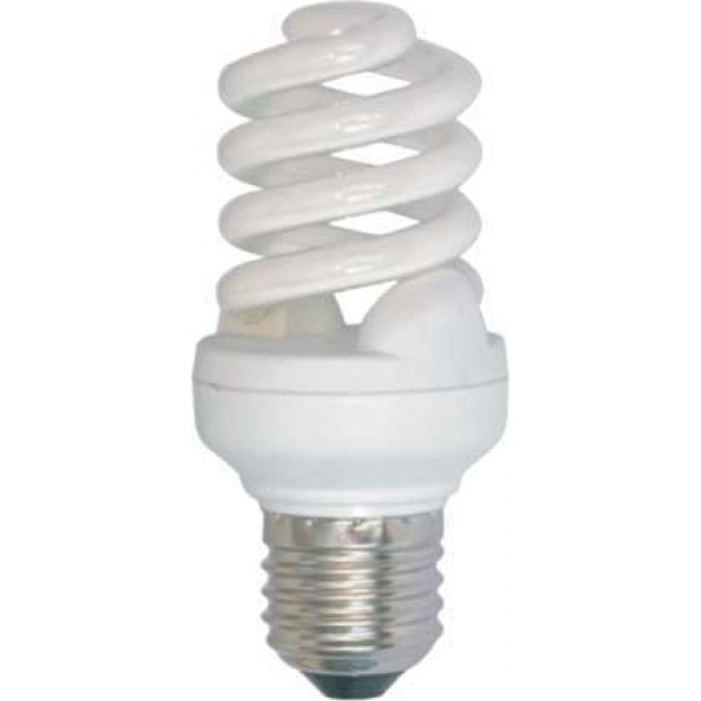 Лампа энергосберегающая желтый свет E-27 30W T3 спираль ПРОГРЕСС full