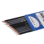 Набор ч/г карандашей разной степени твердости/мягкости, 12 штук