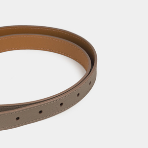 Ремень женский 20 мм из кожи сафьяно, бежевого цвета