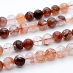 Кварц бусины, диаметр около 6,5-6,6 мм, цена за 30-31 шт (1/2 нити)