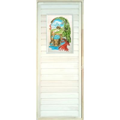 Дверь глухая с панно 2D "Ковш"