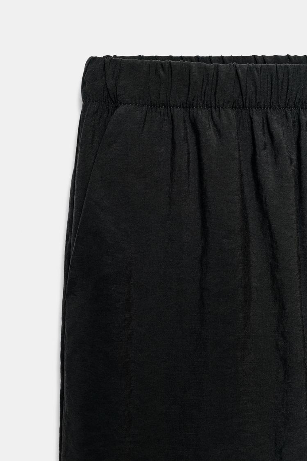 ZARA ЛЕГКИЕ БРЮКИ В ПОЛОСКУ, ЧЕРНЫЙ