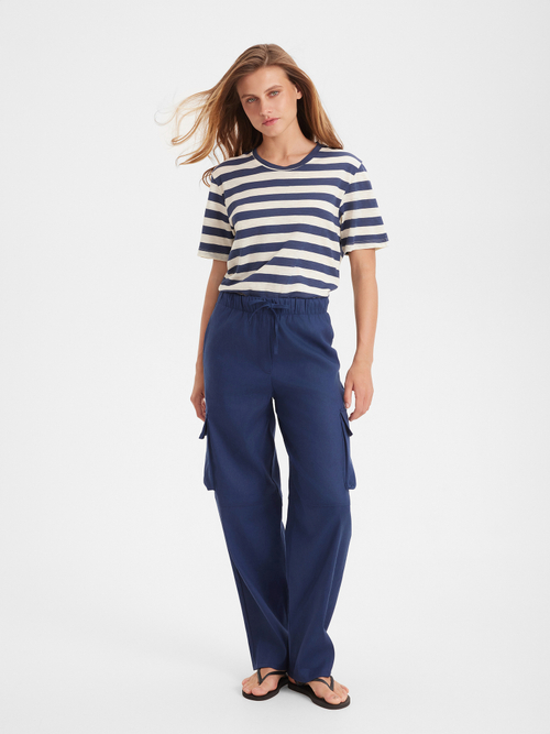 Брюки-карго с накладными карманами