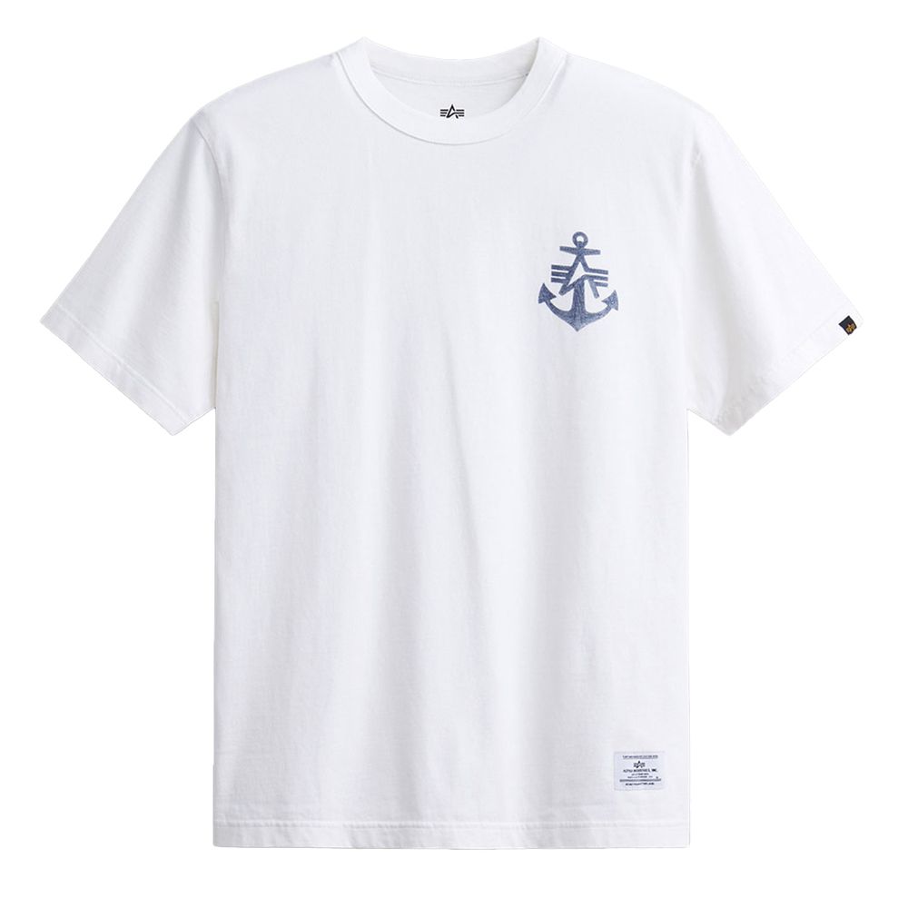 Футболка Alpha Industries Alpha Anchor Print Tee Белая