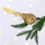 Украшение новогоднее «Сказочная птица» 5*7*18 см, Золото