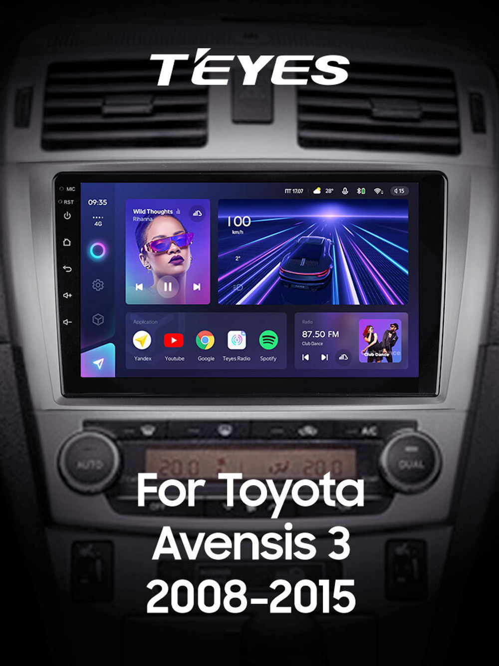 Teyes CC3 9" для Toyota Avensis 2008-2015