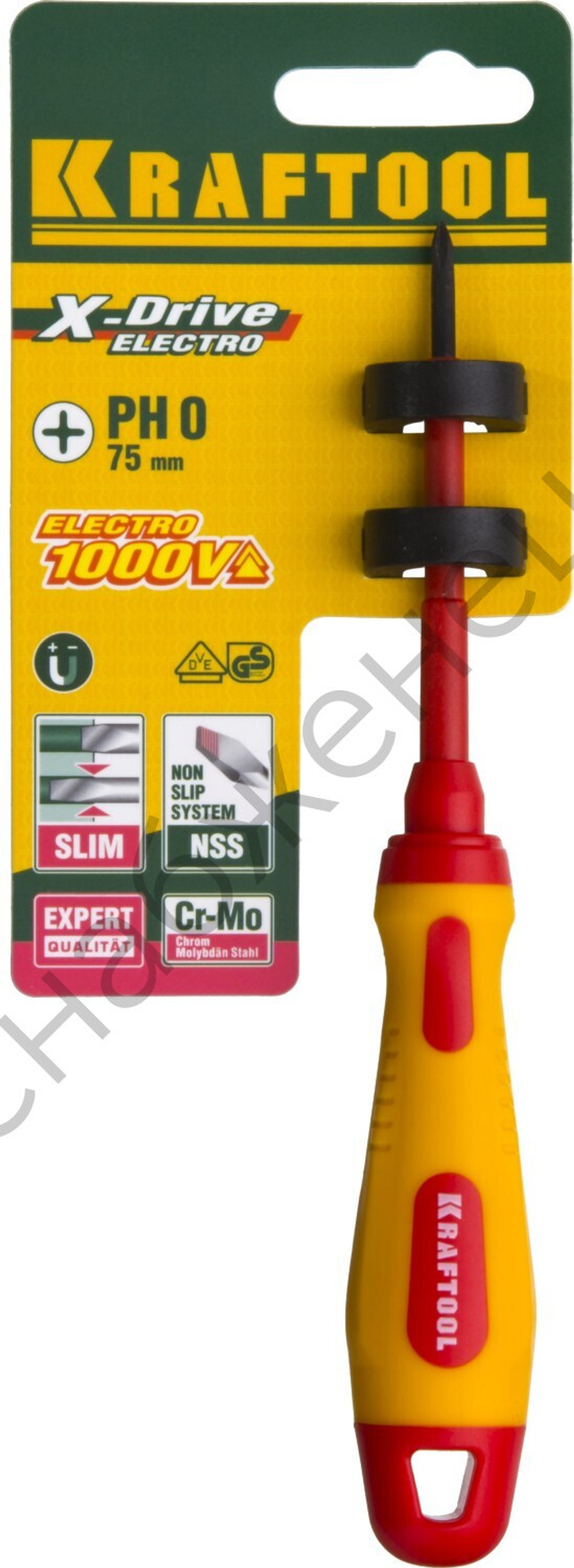 KRAFTOOL PH0х60 мм, Высоковольтная отвертка (250084-0-060)