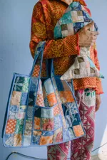 Сумка Soeurs Patches Tote синяя