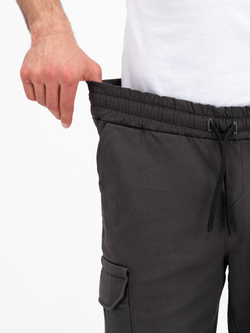 Карго джоггеры прямые. Графит