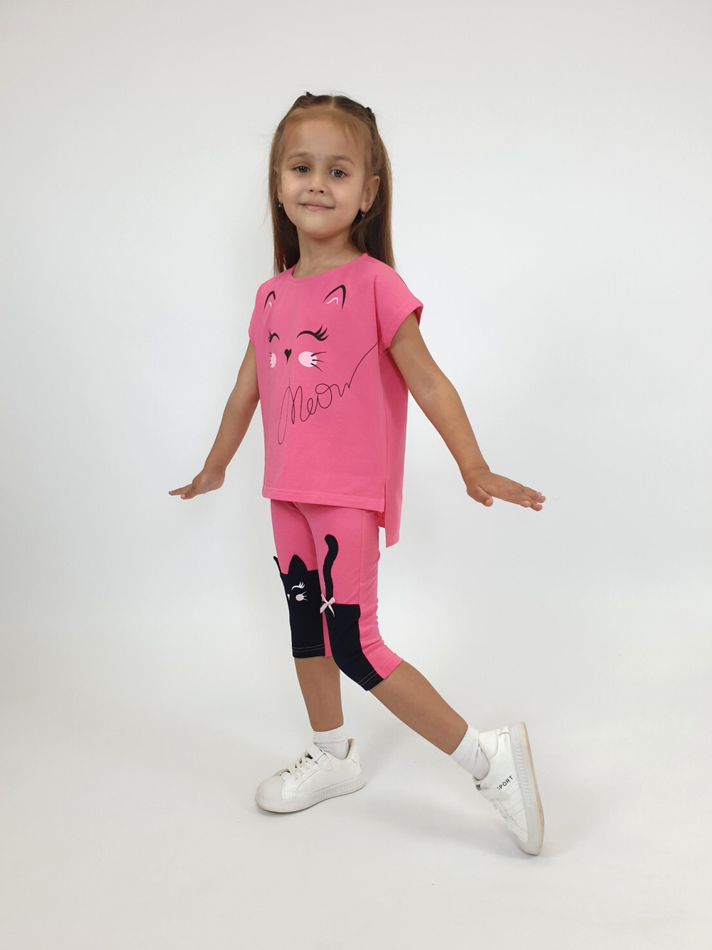 02-123-7 Комплект для девочки (фуфайка+ лосины)