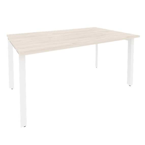 Onix Стол переговорный O.MP-PRG-1.4 Денвер Светлый/Металл Белый 1580*980*750