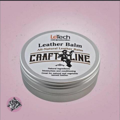 LeTech Натуральный бальзам для кожи с запахом розы (Leather Balm Rose) 60мл (банка)