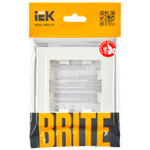 BRITE Рамка 1-местная РУ-1-БрБ белый IEK
