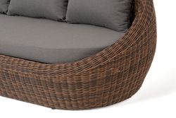 "Барселона" диван из искусственного ротанга трехместный, цвет коричневый