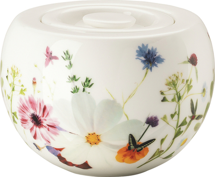 Сахарница Rosenthal Brillance Wiosenny Ogrod с крышкой, костяной фарфор, 10,5 см, белая