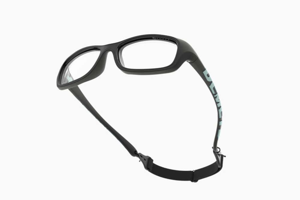 Спортивные очки с диоптриями Demetz Softness R / Black / Light Mint Colorless Cat.0