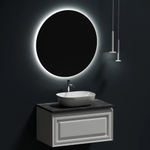 Sancos Столешница для ванной комнаты 800х460 с отверстием под смеситель, цвет black sky, артикул TT80A1X