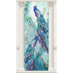 Ламинированная панель ПВХ Павлин Джерси узор 2700х250мм