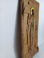 Освященная Икона Св. князя Александра Невского14х28 см дуб