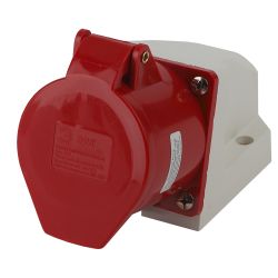 Розетка ЭРА R(OUT)-32-3P-PE-N-IP44 стационарная наружная 125 3Р+РЕ+N 32А 380В IP44 | Силовые разъёмы