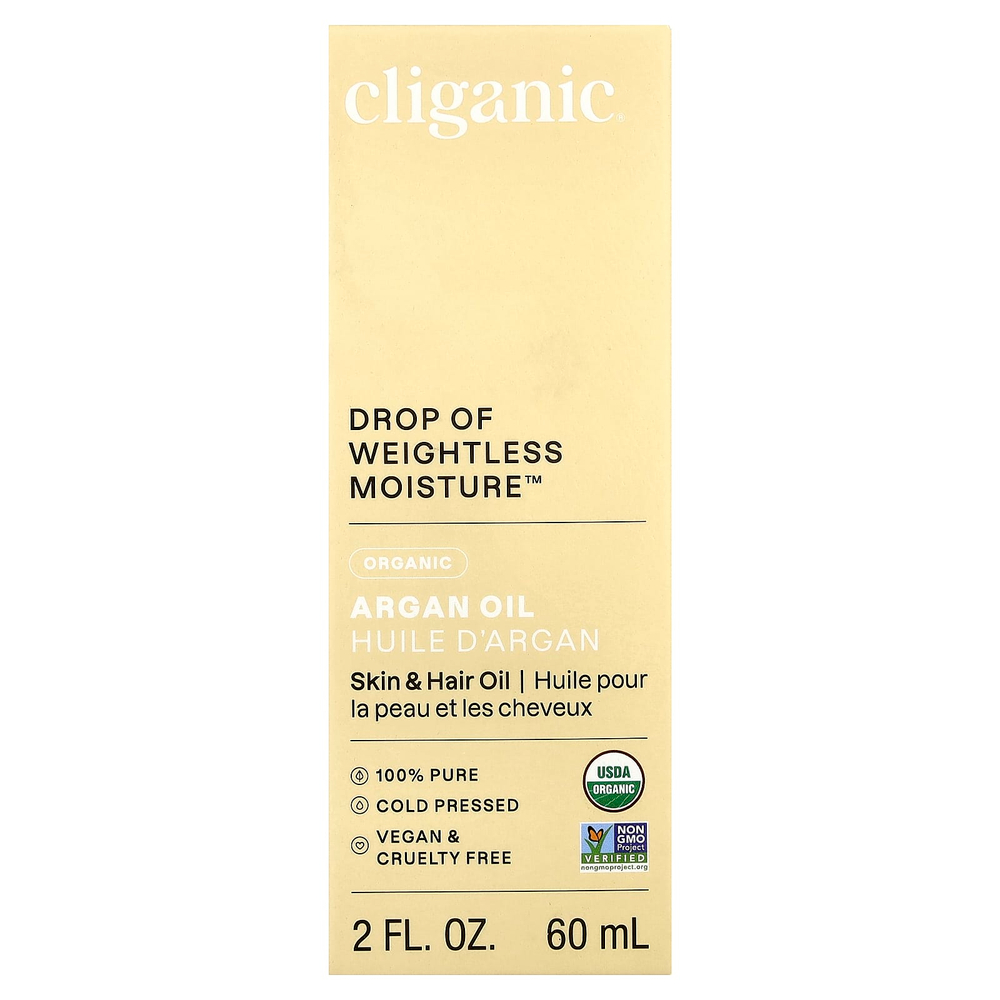 Cliganic, Органическое аргановое масло, для комбинированной кожи, 60 мл (2 жидк. Унции)
