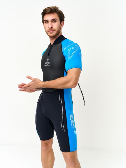 Гидрокостюм Sargan Nero 2.0 Shorty men 3 мм черно-голубой