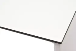 "Малага" обеденный стол из HPL 90х90см, цвет молочный, каркас белый