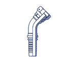 Фитинг DN 12 DK (Г) 22x1.5 (45) (накидная гайка)
